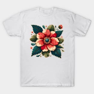 Stitched flower T-Shirt